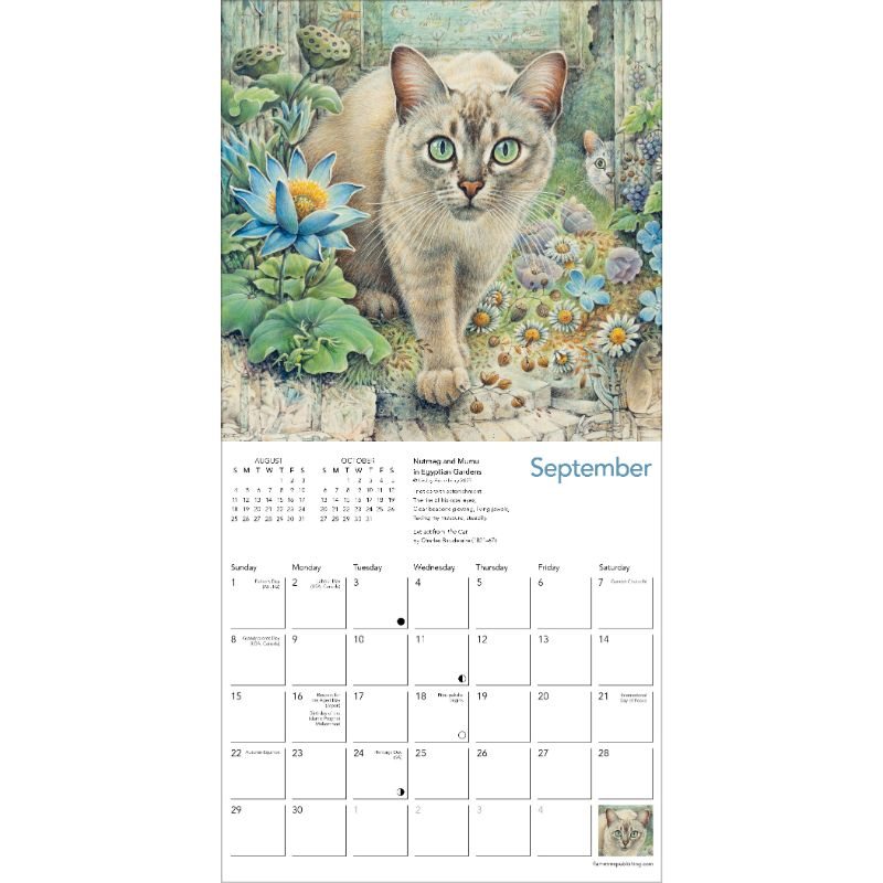 Ivory Cats by Lesley Anne Ivory Mini Wall Calendar 2024 (Art Calendar