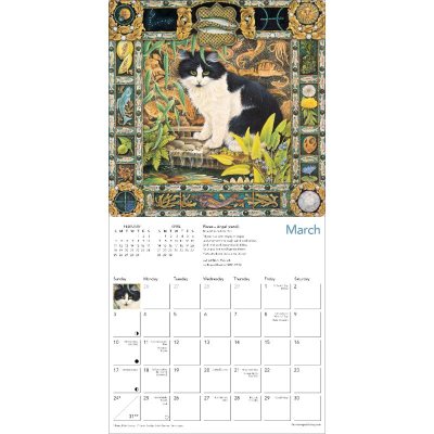 Ivory Cats by Lesley Anne Ivory Mini Wall Calendar 2024 (Art Calendar) (Calendar)