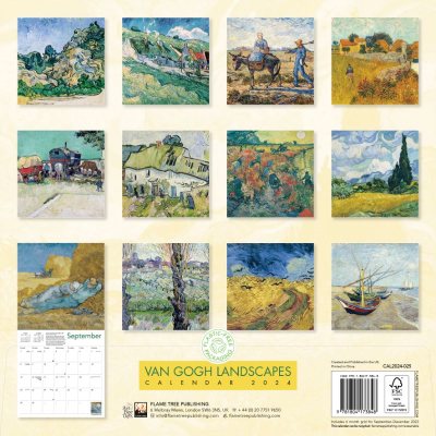 Vincent van Gogh Landscapes Wall Calendar 2024 (Art Calendar) (Calendar)