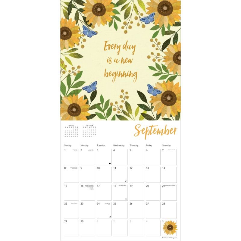 A Year of Lovely Quotes Wall Calendar 2024 (Art Calendar) by Flame Tree