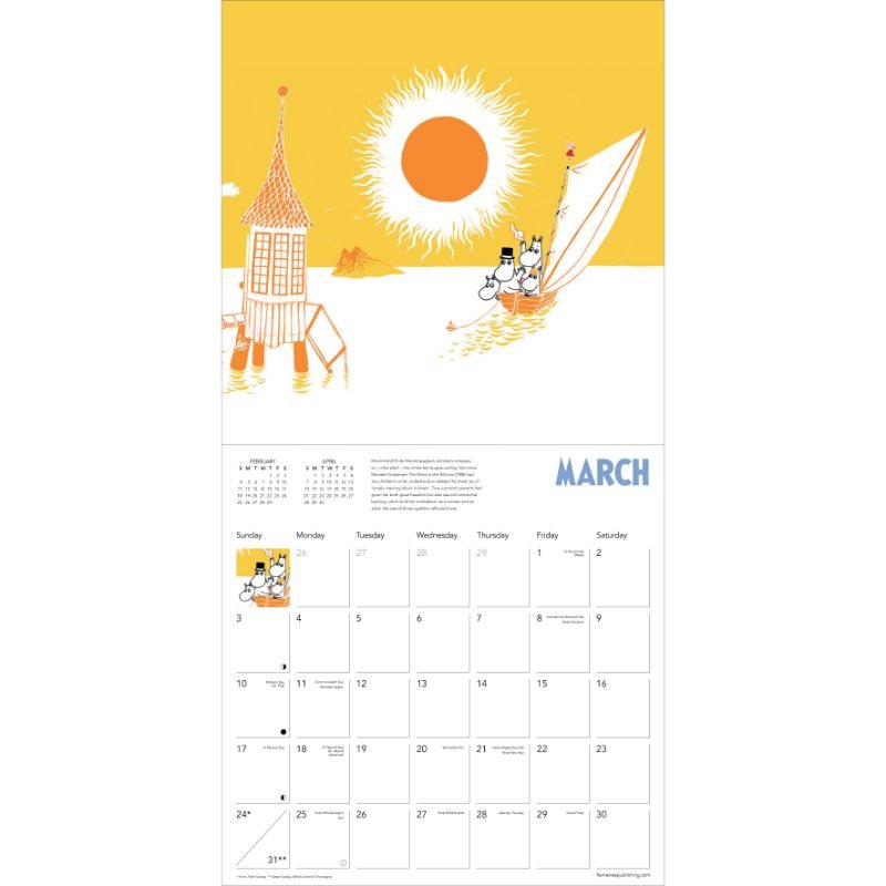 Moomin Wall Calendar 2024 (Art Calendar) by Flame Tree Studio Waterstones