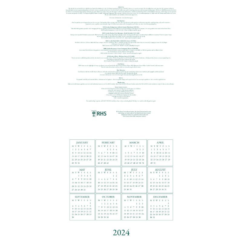 2024 Rhs Wall Calendar Env Waterstones