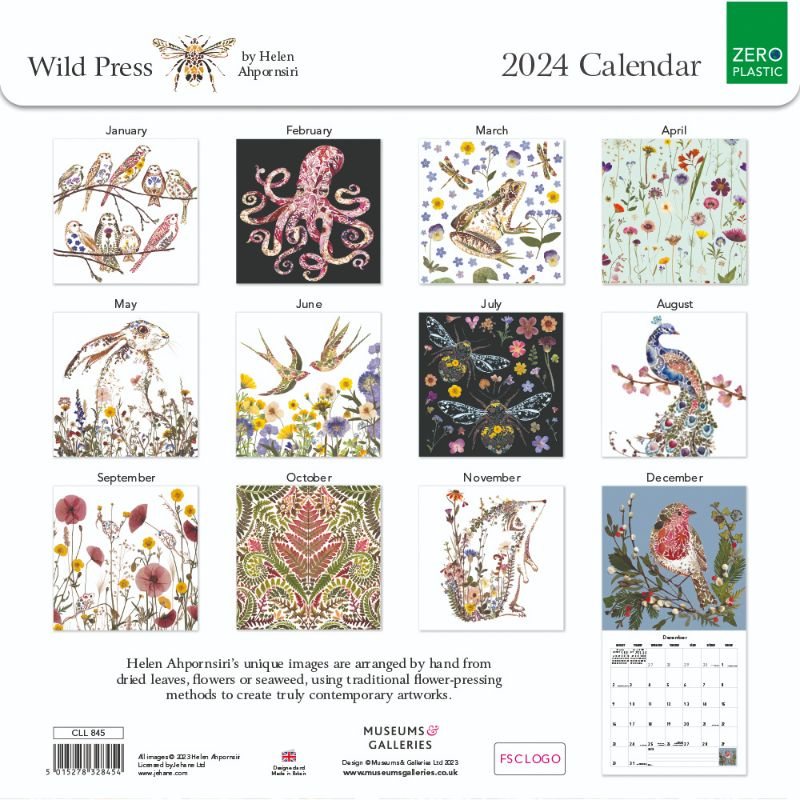 2024 Wild Press Wall Calendar | Waterstones