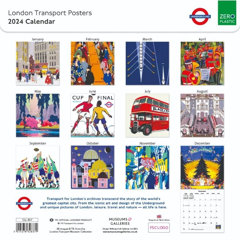 2024 London Wall Calendar Waterstones