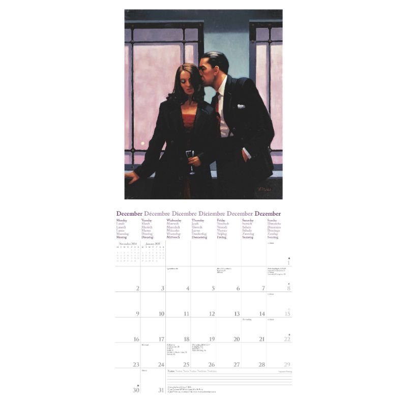 2024 Jack Vettriano Wall Calendar Waterstones