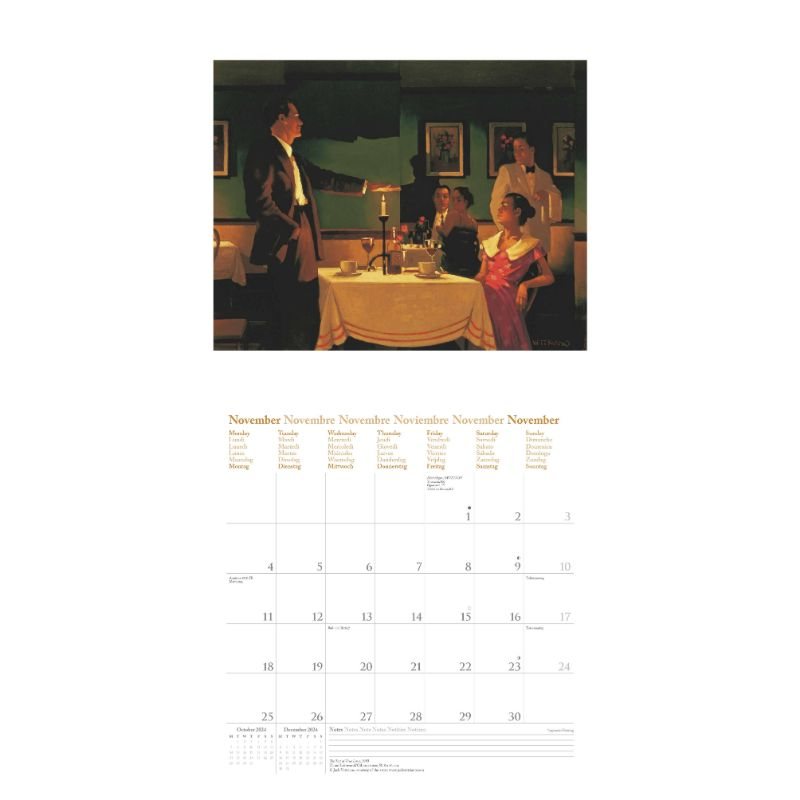 2024 Jack Vettriano Wall Calendar Waterstones