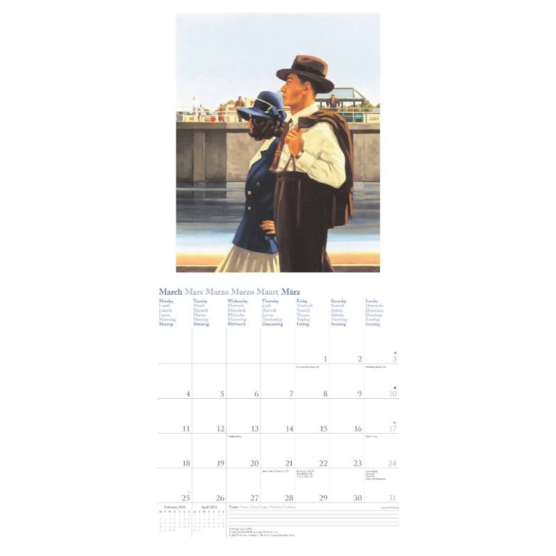 2024 Jack Vettriano Wall Calendar Waterstones