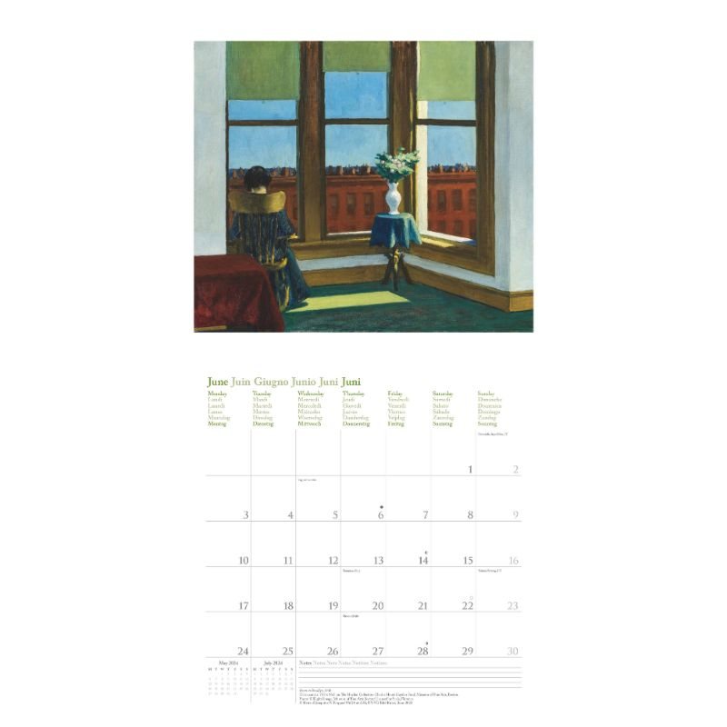 2024 Edward Hopper Wall Calendar Waterstones