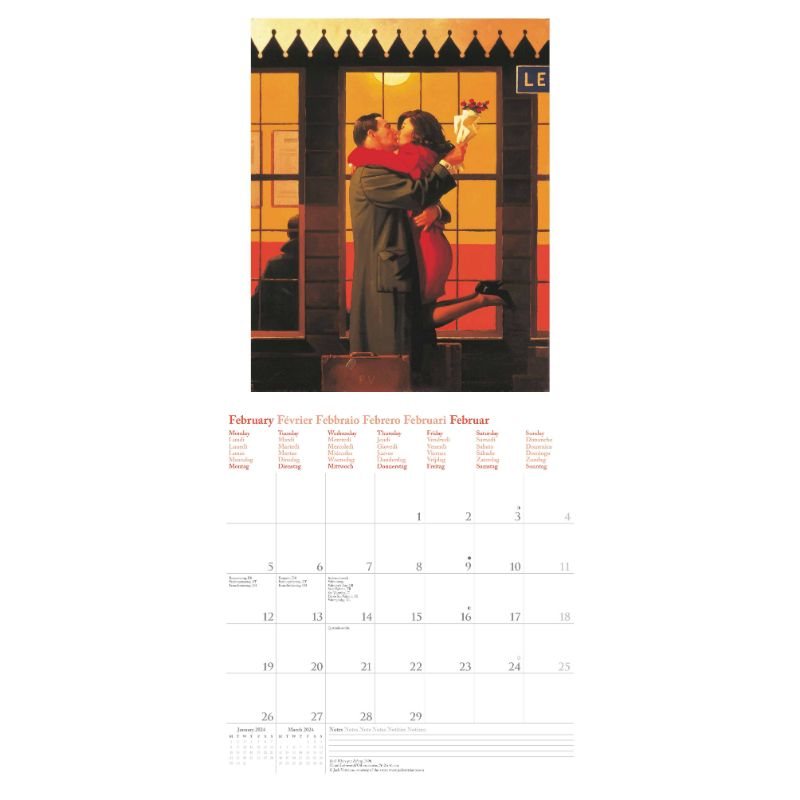 2024 Jack Vettriano Wall Calendar Waterstones