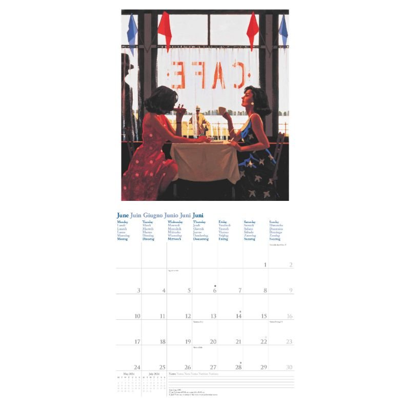 2024 Jack Vettriano Wall Calendar Waterstones