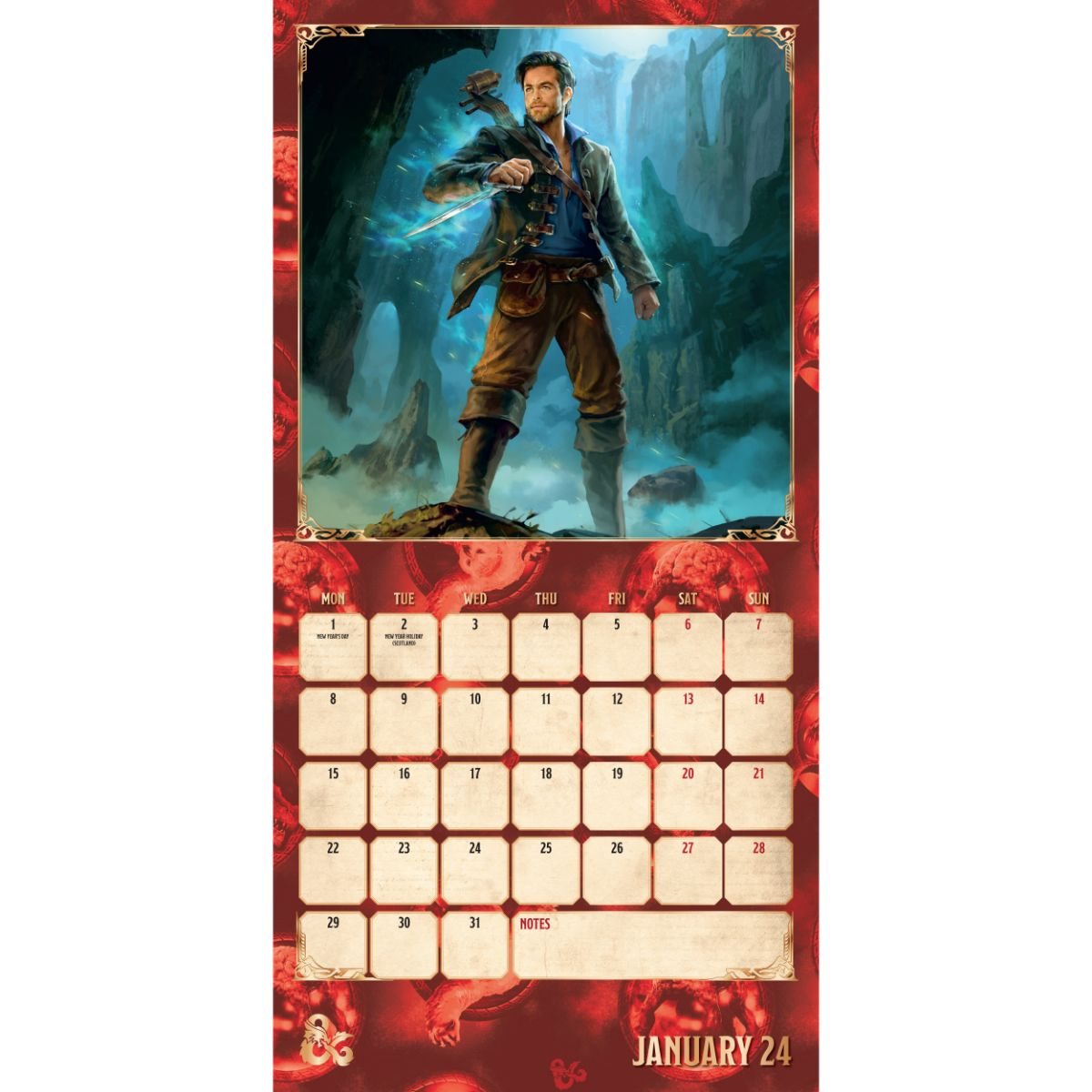 Dungeons & Dragons 2024 Square Wall Calendar Waterstones