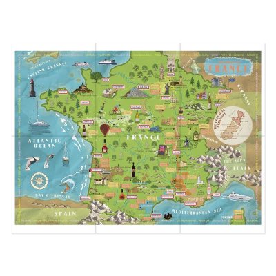 Puzzle carte de France Vilac - Pastel Shop