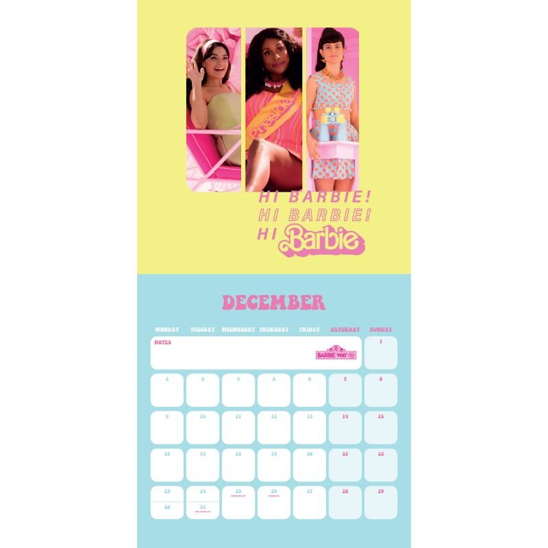 Barbie 2024 Square Wall Calendar Waterstones