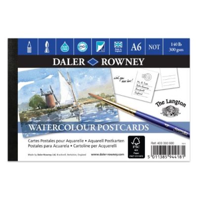 Daler Rowney Langton A6 Watercolour Cold-Pressed Postcard Pad | Waterstones