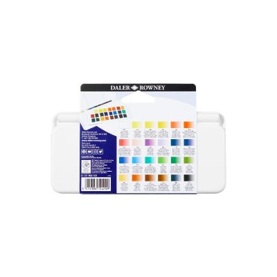 Daler-Rowney Aquafine Watercolor Half Pan Travel Set of 24