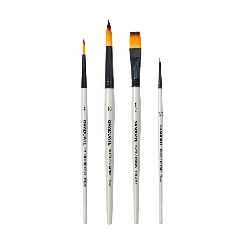 Daler Rowney Graduate Watercolour Brush Set Of 4 | Waterstones