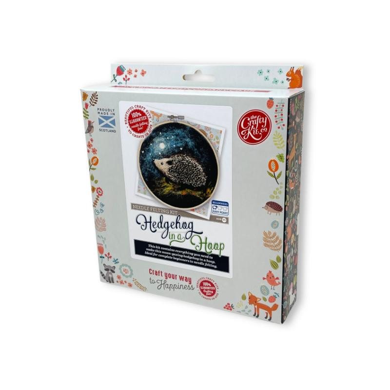 Hedgehog In A Hoop Needle Felting Kit | Waterstones