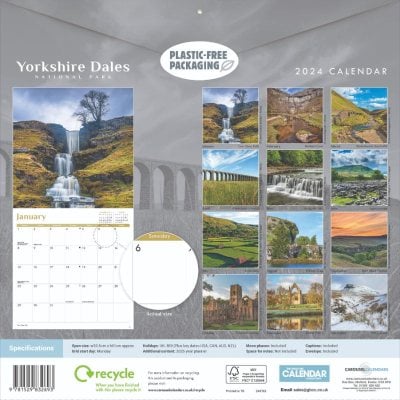 Yorkshire Dales National Park Wall Calendar 2024 Waterstones   00330006 400x400 