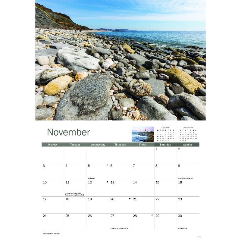 Jurassic Coast A4 Calendar 2025 Waterstones