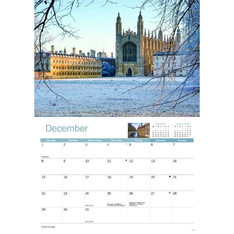 Cambridge A4 Calendar 2025 Waterstones