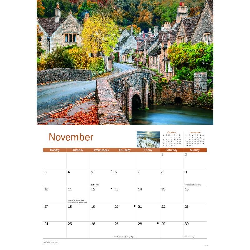 Cotswolds A4 Calendar 2025 Waterstones