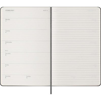 Black Weekly 18M Hard Large Diary 2024-2025 | Waterstones