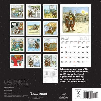 Star Wars The Mandalorian and Child 2025 Wall Calendar by Jeffrey Brown ...