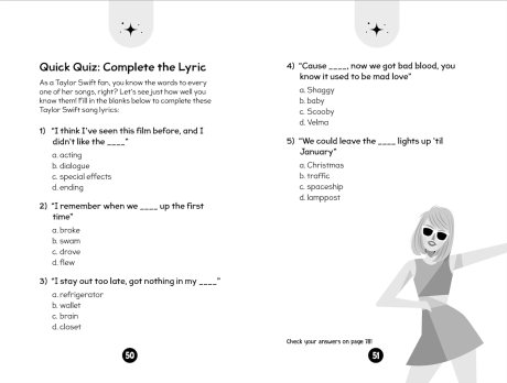 96 Facts About Taylor Swift: Quizzes, Quotes, Questions and More! (Paperback)