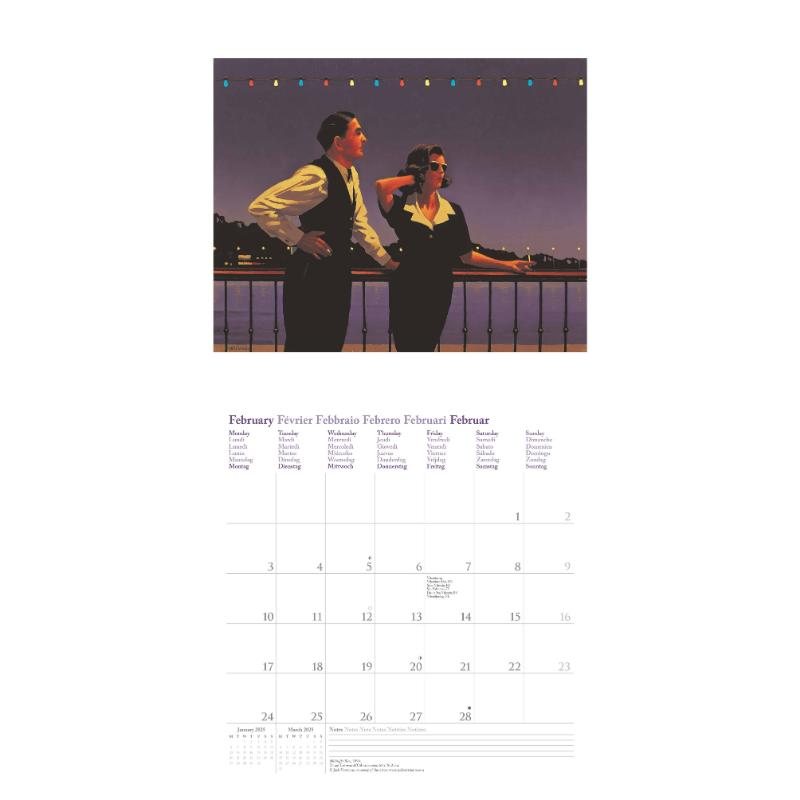 2025 Jack Vettriano Wall Calendar Waterstones