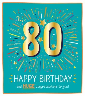 80Th Birthday Huge Greeting Card | Waterstones