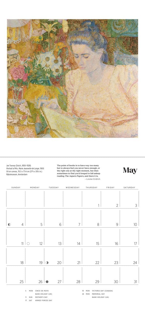 2025 The Reading Woman Mini Wall Calendar Waterstones