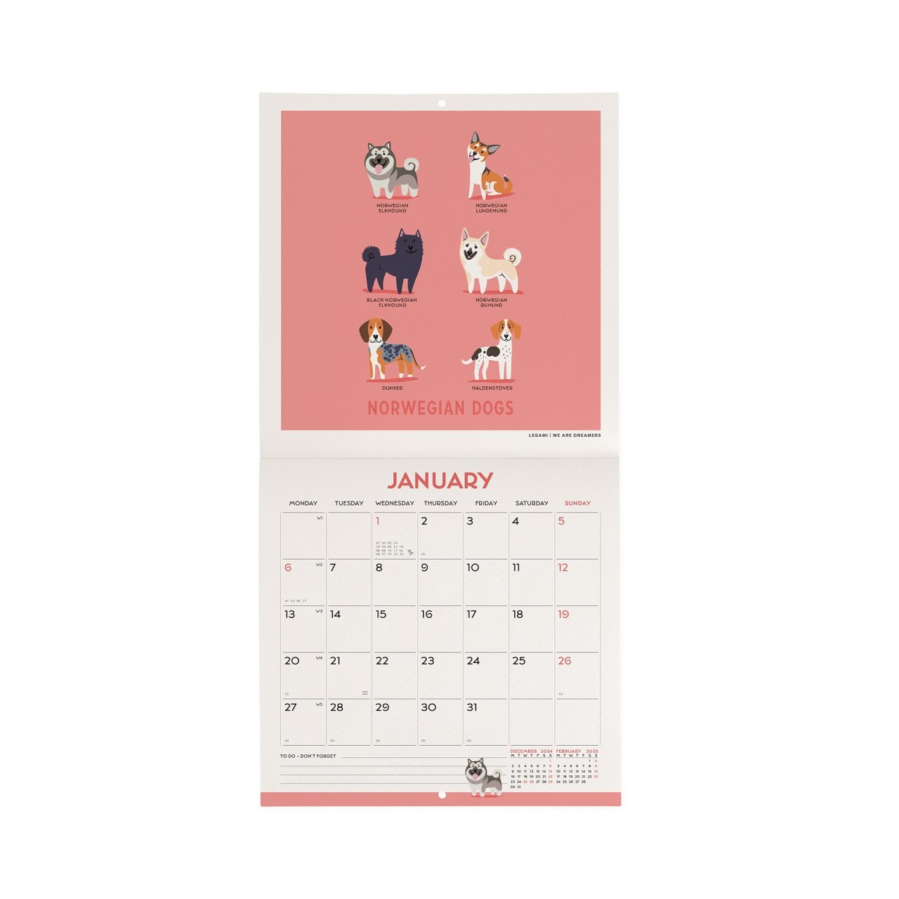 2025 Dogs Of The World Mini Wall Calendar Waterstones