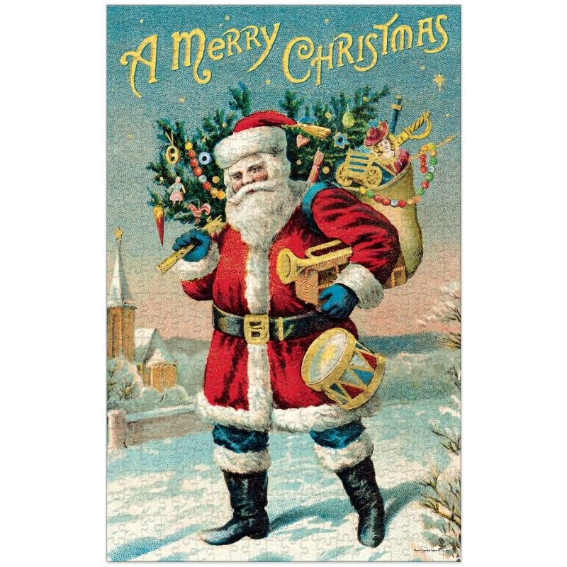 Santa's Delivery 500-Piece Jigsaw Puzzle - Holiday Family Puzzle, 24x18 Inches, Includes Bonus Poster
