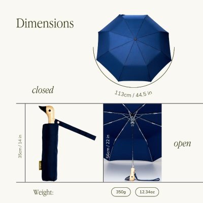 Navy Duckhead Umbrella | Waterstones