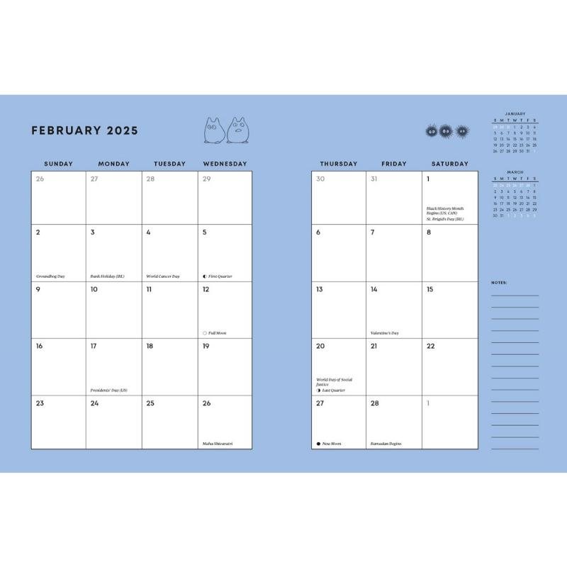 Studio Ghibli My Neighbor Totoro 2025 Engagement Calendar by Studio