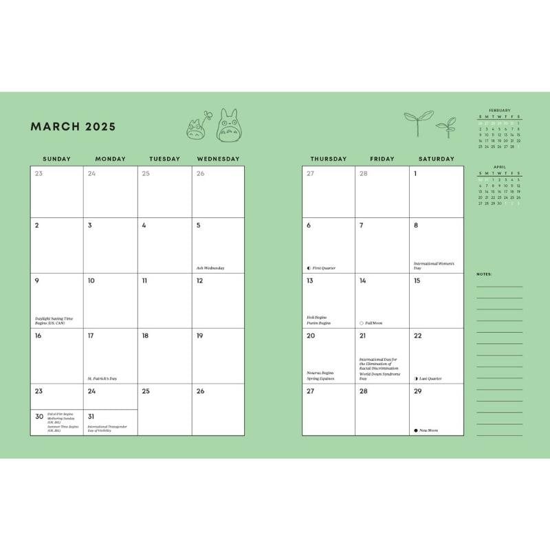 Studio Ghibli My Neighbor Totoro 2025 Engagement Calendar by Studio