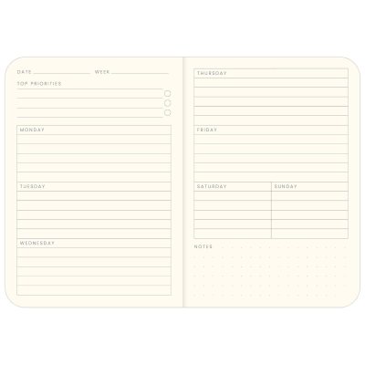 Dark Blue A6 Col Weekly Planner Energy