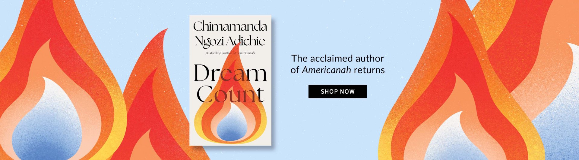 Desktop banner: Dream Count by Chimamanda Ngozi Adichie | SHOP NOW