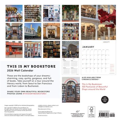 Postscript Books Calendars 2026 This Is My Bookstore Wall Calendar by Chronicle Books | Waterstones