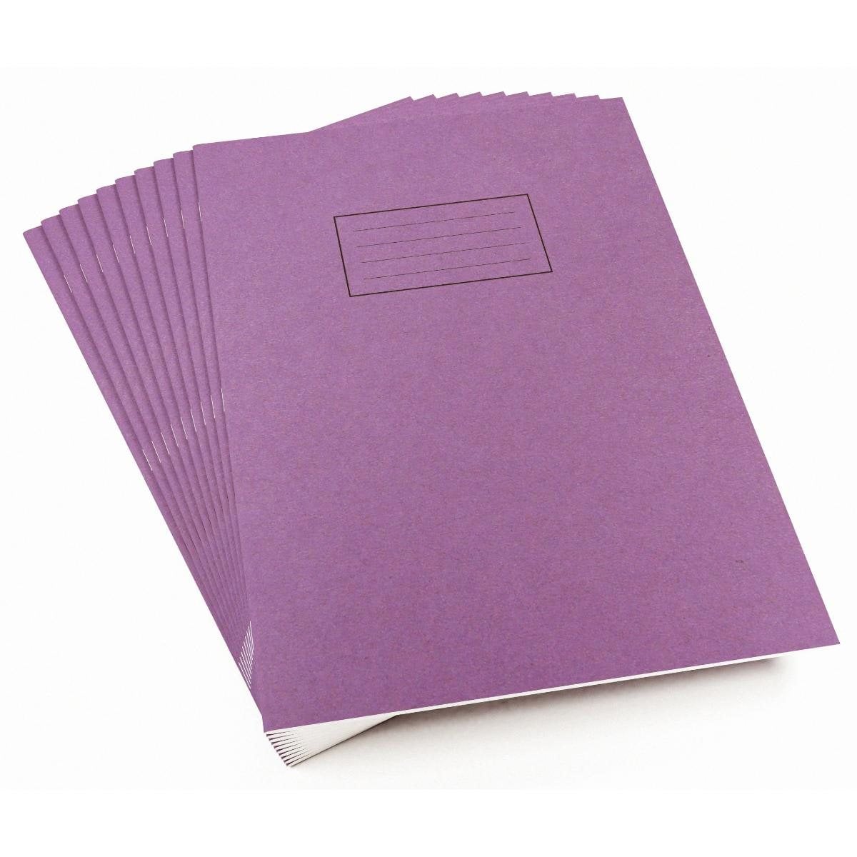 Purple Notebook Exercise Silvine A4 Exercise Book - Lined With Margin (80 Pages) Purple Cover ...