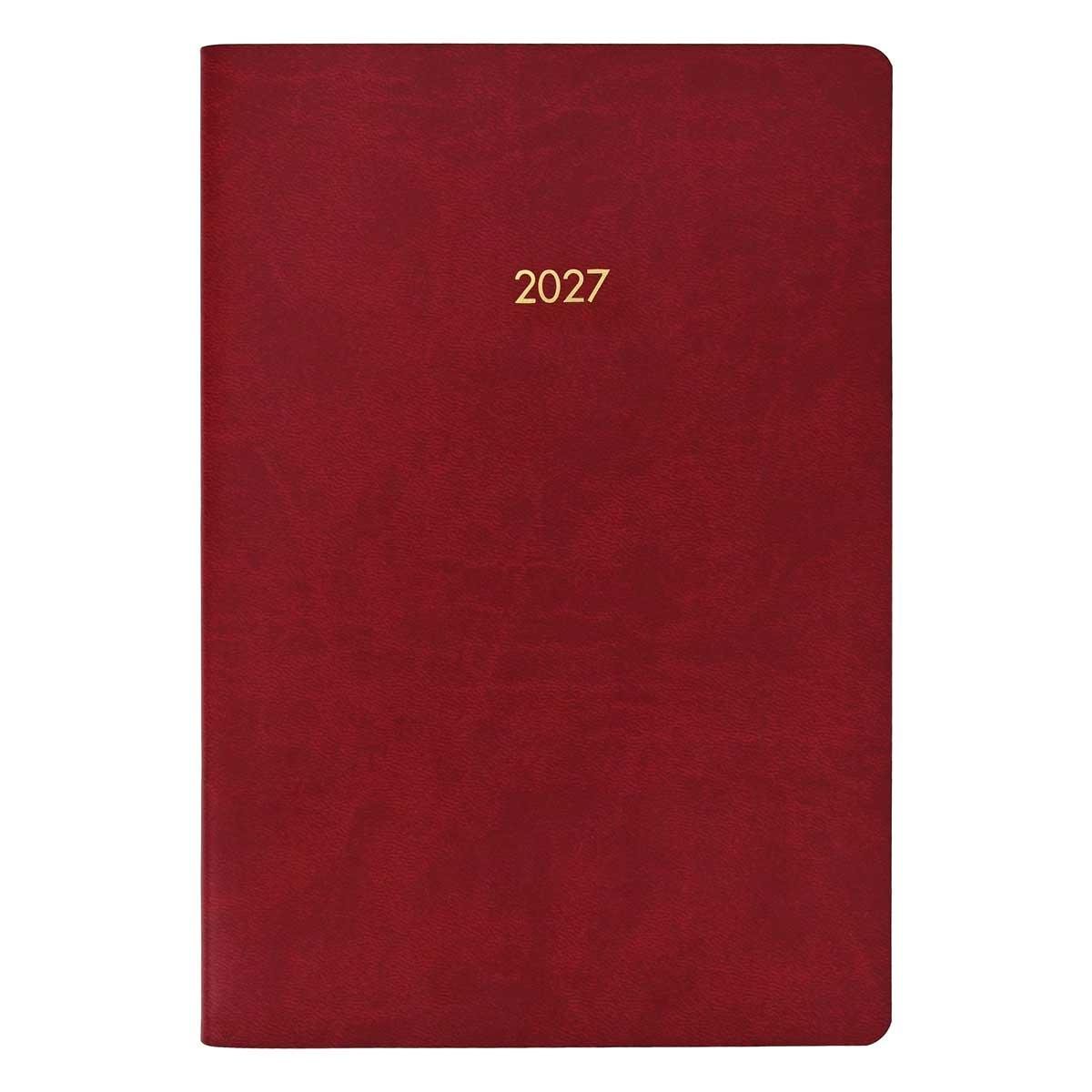 Soft Vegan Burgundy Desk Diary 2027 Waterstones soft-vegan-burgundy-desk-diary-2027-waterstones
