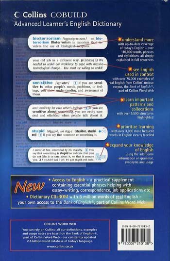 COBUILD Advanced Learner's English Dictionary - Collins COBUILD Dictionaries for Learners (Hardback)