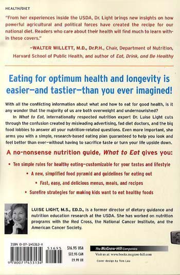 What to Eat: The Ten Things You Really Need to Know to Eat Well and be Healthy (Paperback)