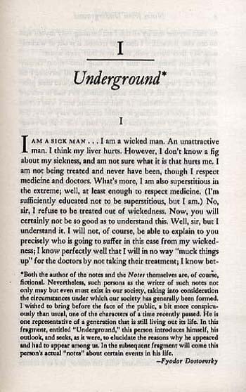 dostoevsky books notes from underground