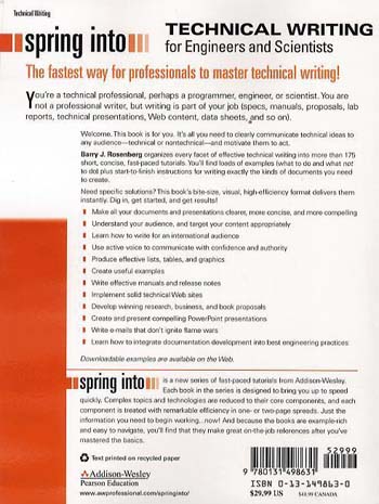Spring Into Technical Writing for Engineers and Scientists (Paperback)