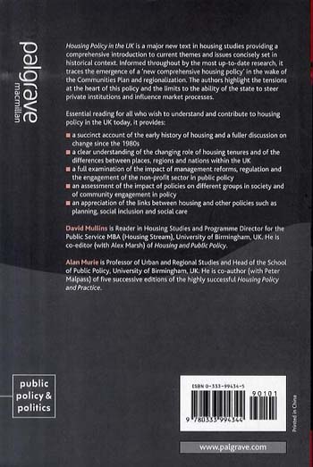 Housing Policy in the UK - Public Policy and Politics (Paperback)