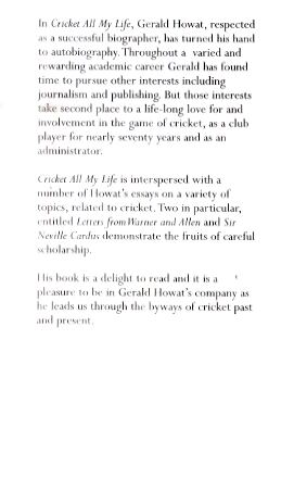 Cricket All My Life (Hardback)
