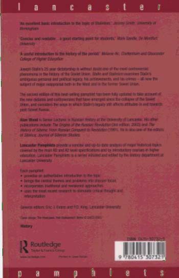 Stalin and Stalinism - Lancaster Pamphlets (Paperback)