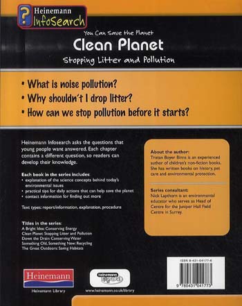 Clean Planet: Stopping Litter and Pollution - InfoSearch: You Can Save the Planet (Paperback)