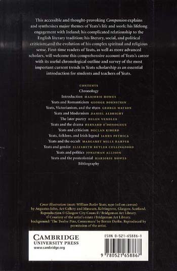 Cambridge Companions to Literature: The Cambridge Companion to W. B. Yeats (Paperback)